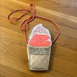 Crewcuts RARE Glittery Ice Cream Gold Crossbody Bag